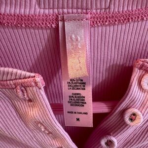 SKIMS Pink Button Down Shirt